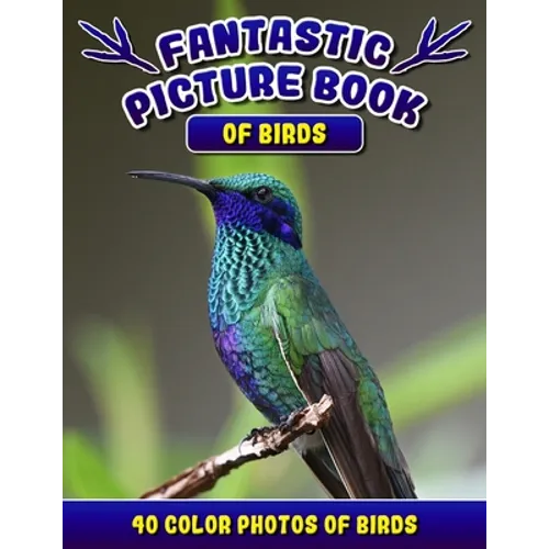 Fantastic Picture Book of Birds. 40 Color Photos of Birds: Bird Names Picture Book Gift for Adults with Alzheimer's or Dementia.