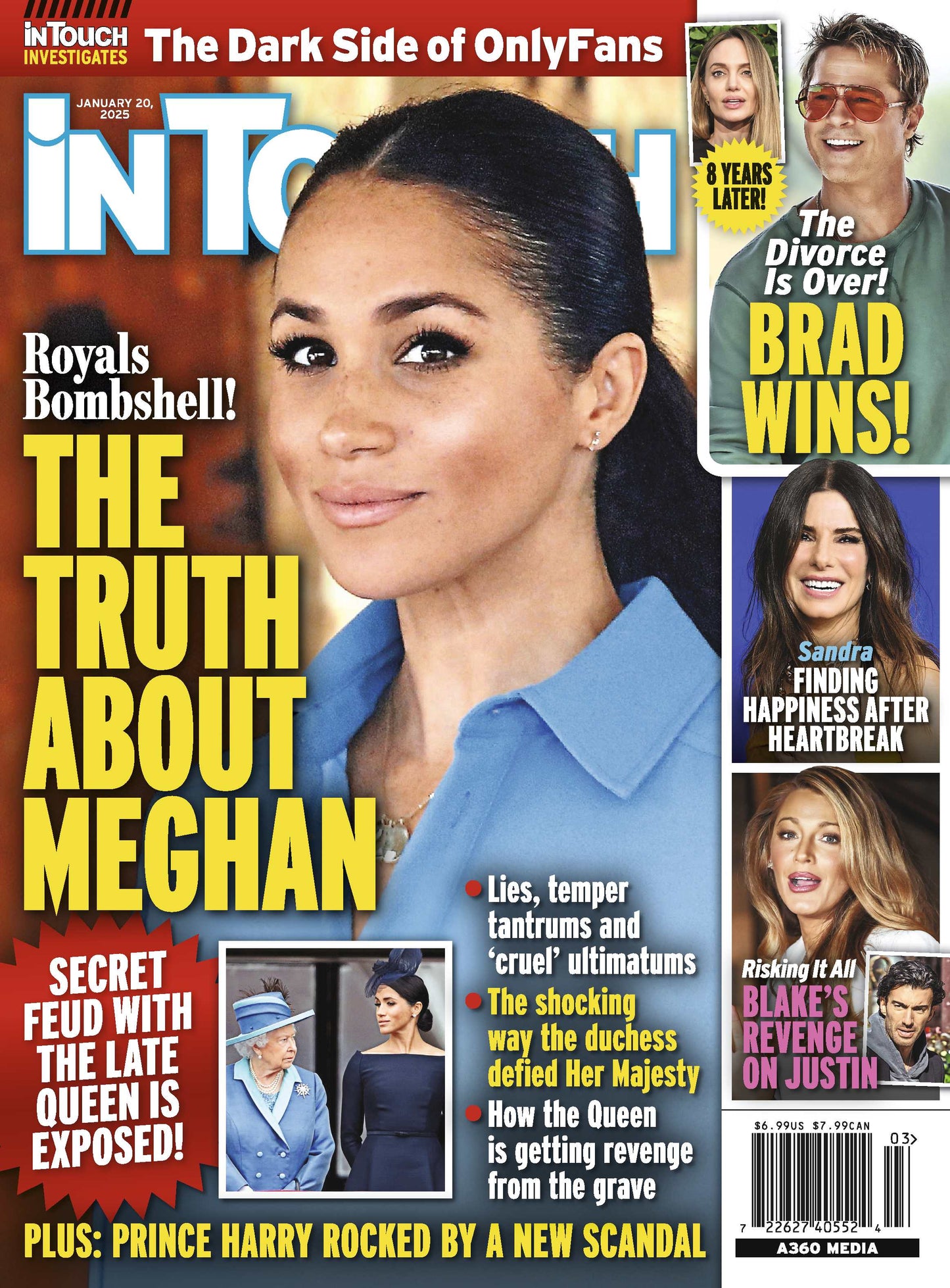 InTouch - 01.20.25: The Truth About Meghan, Royal Secrets Exposed, Brad & Angelina's Divorce, Sandra Bullock Finding Her Happiness After Heartbreak, Blake Lively's Revenge On Justin Baldoni & More!