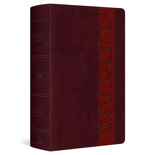 ESV Giant Print Personal Size Bible, Red Letter (Trutone, Mahogany, Trellis Design)