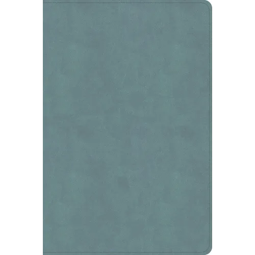 CSB Giant Print Single-Column Bible, Earthen Teal Suedesoft Leathertouch