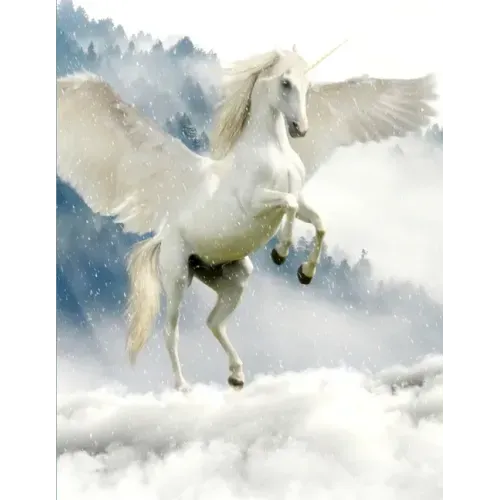 Unicorn Notebook: 100 Pages 8.5" X 11" Wide Ruled Line Paper