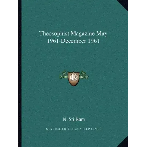 Theosophist Magazine May 1961-December 1961
