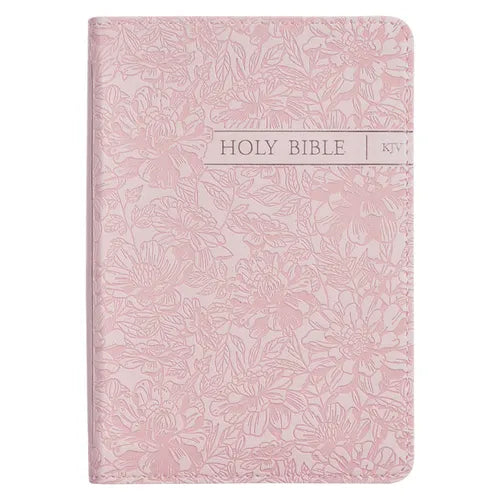 KJV Bible Mini Pocket Faux Leather, Pink
