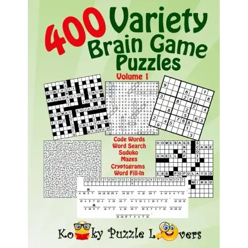 Variety Puzzle Book, 400 Puzzles, Volume 1