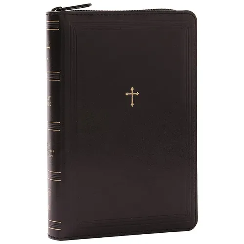 NKJV Compact Paragraph-Style Bible W/ 43,000 Cross References, Black Leathersoft Zipper Closure, Red Letter, Comfort Print: Holy Bible, New King James