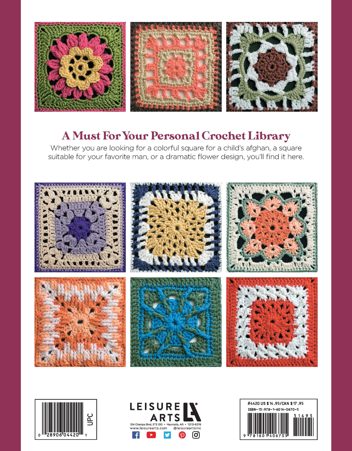 50 Fabulous Crochet Squares Book
