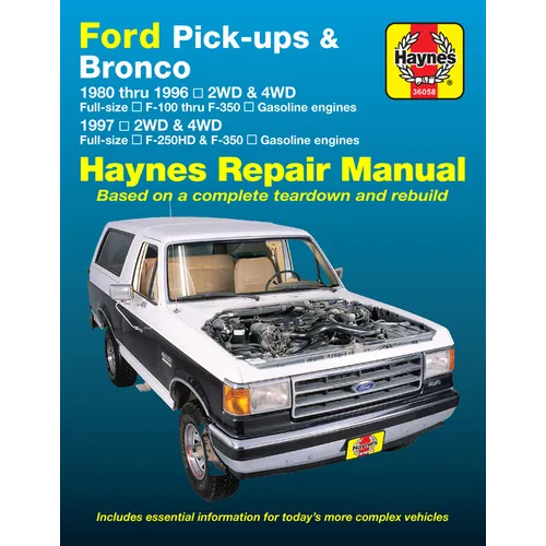 Ford F-100, F-150, F-250, F-350 Full-Size Pick-Ups & Bronco 1980-96; Ford F-250hd & F-350 1997