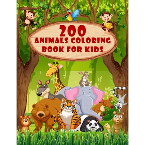200 Animals Coloring Book For Kids: Toddler Coloring Book helps children ages 1,2,3 and 10 - Discover more ideas about cartoon animals and awsome anim
