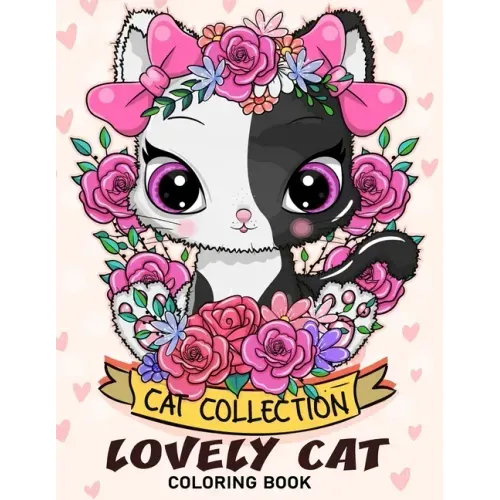 Lovely Cat Coloring Book: Adorable Cat Adults Coloring Book Stress Relieving Designs Patterns