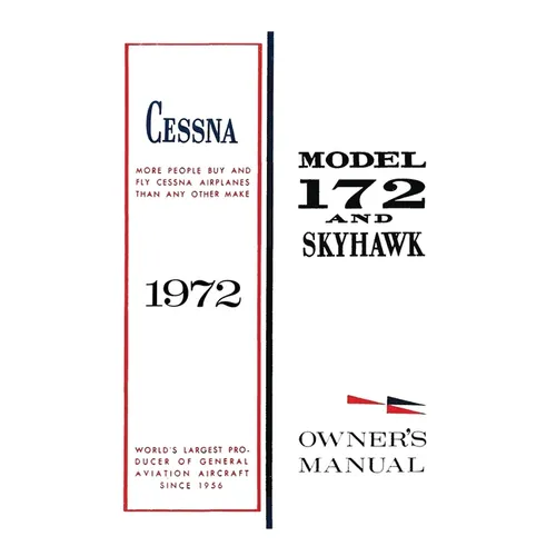 Cessna 1972 Model 172 and Skyhawk Owner's Manual