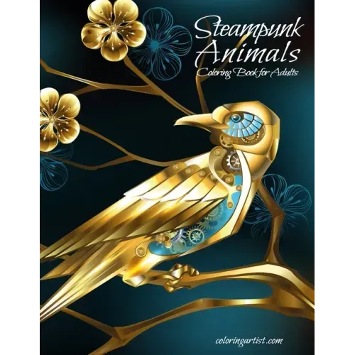 Steampunk Animals Coloring Book for Adults