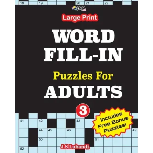 Large Print WORD FILL-IN Puzzles For ADULTS; Vol.3