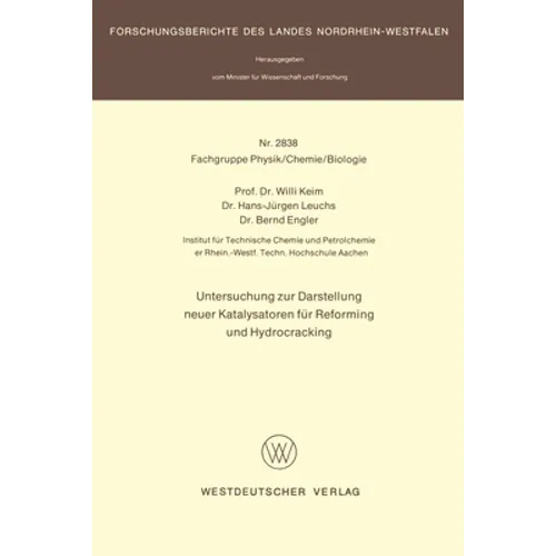 Untersuchung zur Darstellung neuer Katalysatoren für Reforming und Hydrocracking