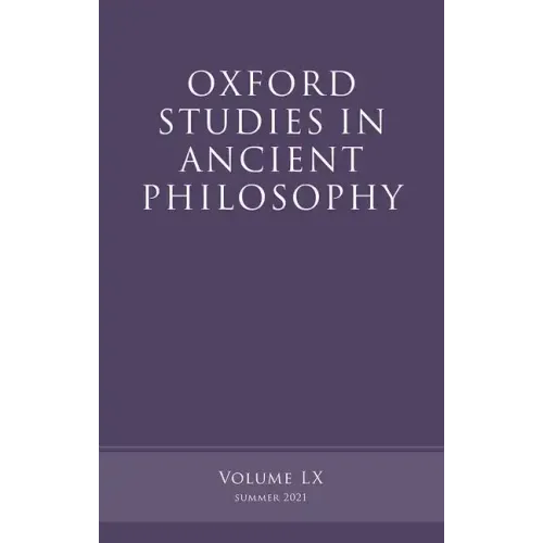 Oxford Studies in Ancient Philosophy, Volume 60
