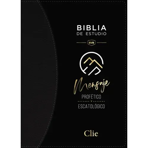 Rvr, Biblia de Estudio del Mensaje Profético Y Escatológico, Negro, Interior a DOS Colores, Con Índice