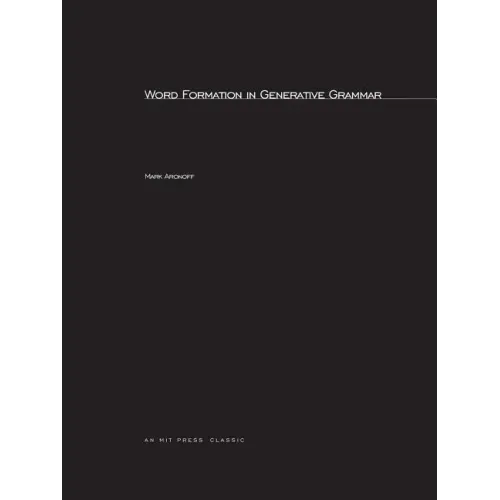 Word Formation in Generative Grammar