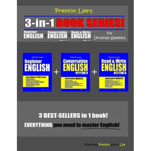 Preston Lee's 3-in-1 Book Series! Beginner English, Conversation English & Read & Write English Lesson 1 - 40 For Ukrainian Speakers