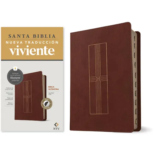 Biblia Ultrafina Ntv, Con Filament (Sentipiel, Café, Índice, Letra Roja)