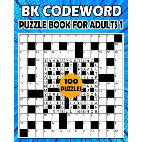 BK Codeword puzzle book for adults 1: Large print codebreaker puzzle book for adults & seniors - 100 Puzzle from (BK Bouchama)