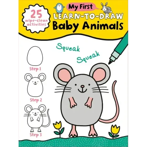 My First Learn-To-Draw: Baby Animals: (25 Wipe Clean Activities + Dry Erase Marker)