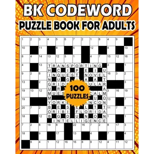 BK Codeword puzzle book for adults: Large print codebreaker puzzle book for adults & seniors - 100 Puzzle from (BK Bouchama)