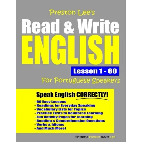 Preston Lee's Read & Write English Lesson 1 - 60 For Portuguese Speakers