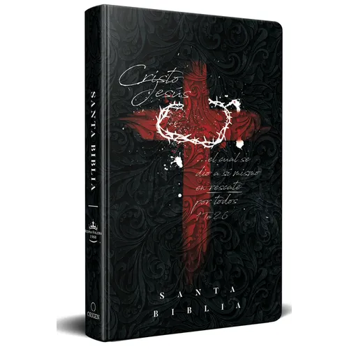 Biblia Rvr 1960 Letra Grande Tamaño Manual, Tapa Dura Cruz Con Corona / Spanish Bible Rvr 1960 Handy Size Large Print Hardcover Cross and Crown