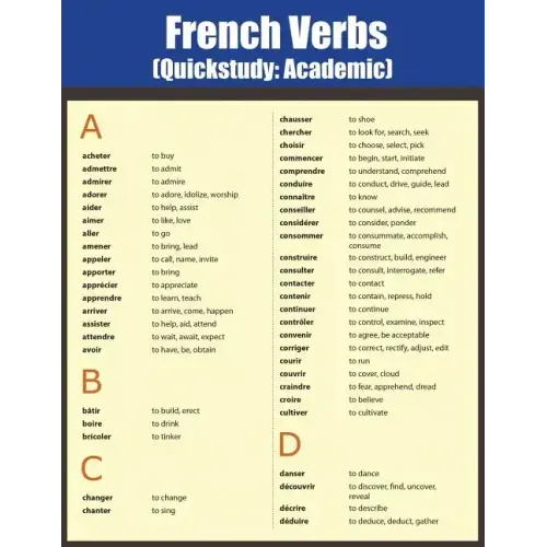 French Verbs: Quick Study Academic