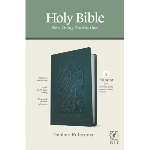NLT Thinline Reference Bible, Filament Enabled Edition (Red Letter, Leatherlike, Teal Blue)