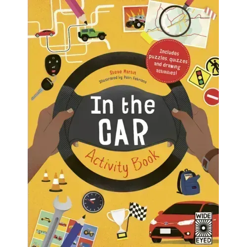 In the Car Activity Book: Includes Puzzles, Quizzes and Drawing Activities!