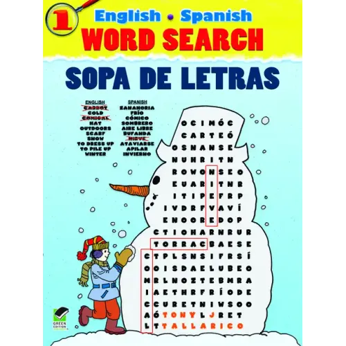 English-Spanish Word Search Sopa de Letras #1
