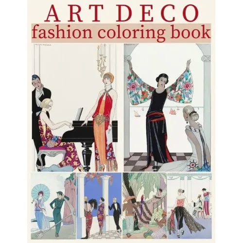 Art Deco Fashion Coloring Book: 30 Coloring Pages for Adults of George Barbier Illustrations