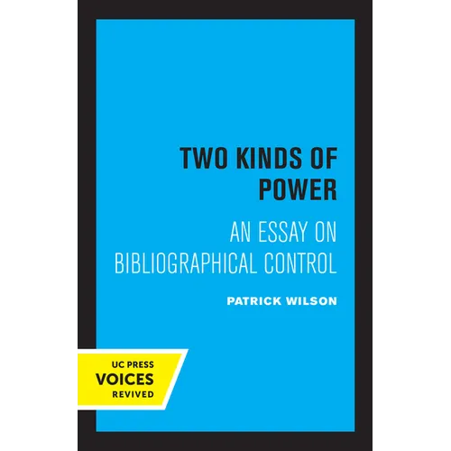 Two Kinds of Power: An Essay on Bibliographical Control