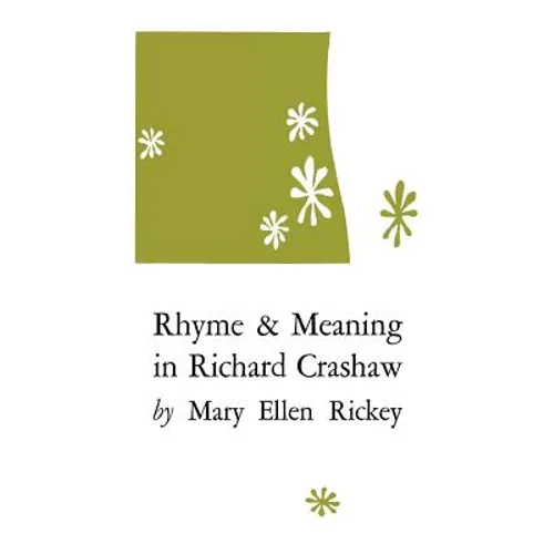 Rhyme and Meaning in Richard Crashaw - Paperback