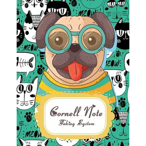 Cornell Note Taking System: Cute dog, Note Taking Notebook, For Students, Writers, school supplies list, Notebook 8.5 x 11- 120 Pages