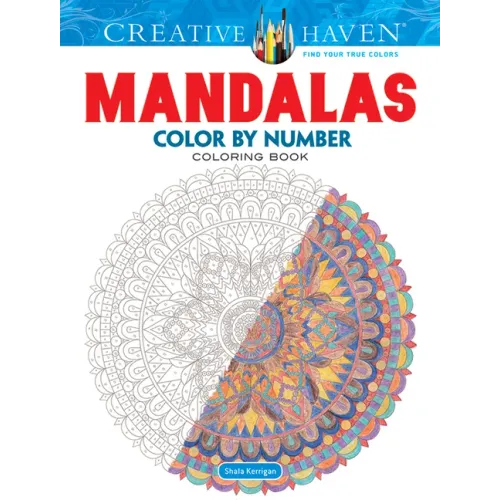 Creative Haven Mandalas Color by Number Coloring Book