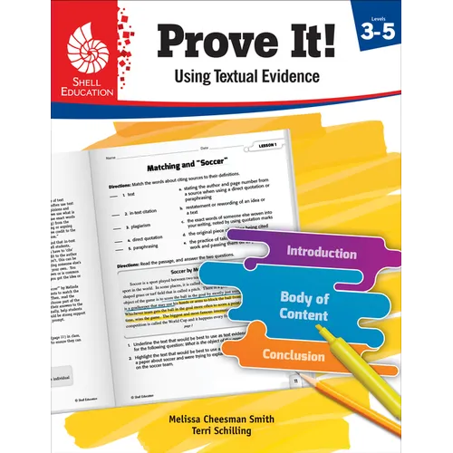 Prove It! Using Textual Evidence, Levels 3-5