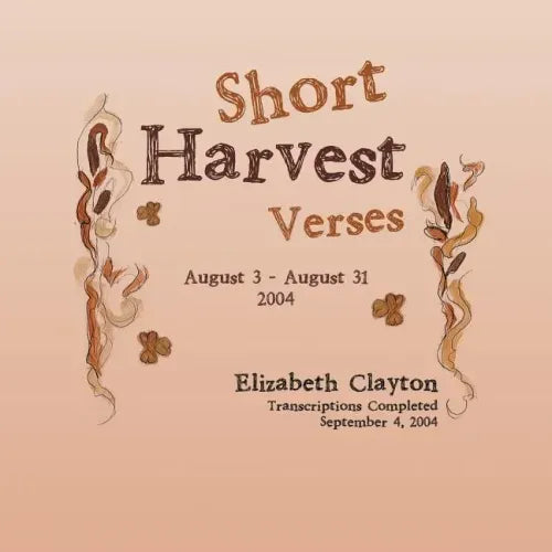Short Harvest: Verses