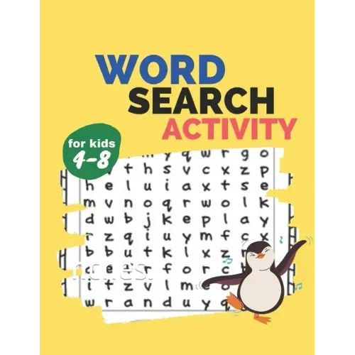 Word search activity for kids 4-8: activity work book game for kids age 4-8, easy large print word search puzzles contains animals word search, sports