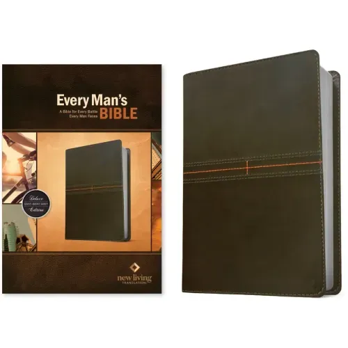 Every Man's Bible NLT (Leatherlike, East-West Grey)