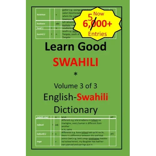 Learn Good Swahili: Volume 3 of 3: English-Swahili Dictionary with built-in mini-Thesaurus