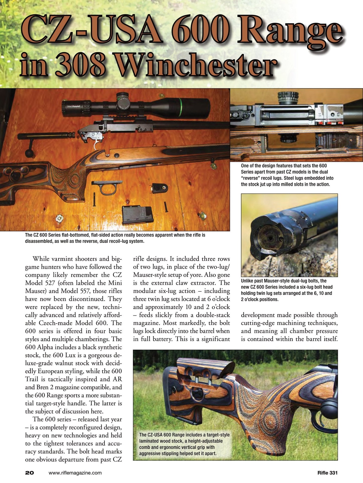 Rifle November 2023 - The Sporting Firearms Journal: Featuring The Ruger-Manufactured Marlin Model 1894, Notes On Scope Adjustments, CZ-USA 600 Range 308 Winchester & More