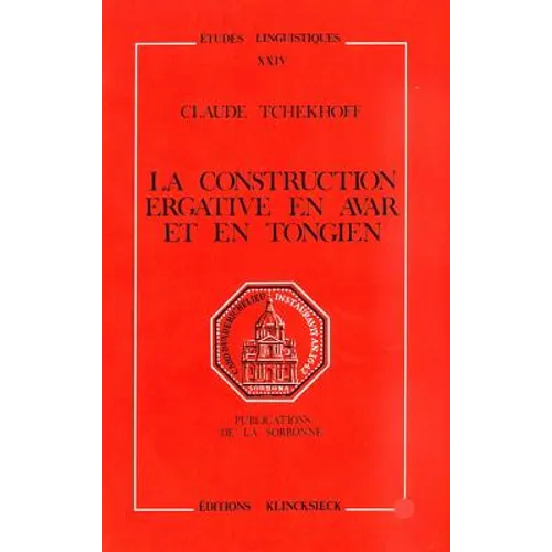 La Construction Ergative En Avar Et En Tongien