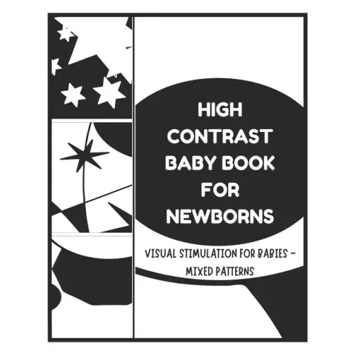 High Contrast Baby Books for Newborn - Visual Stimulation for Babies - Mixed Patterns: Sensory Book for Newborns