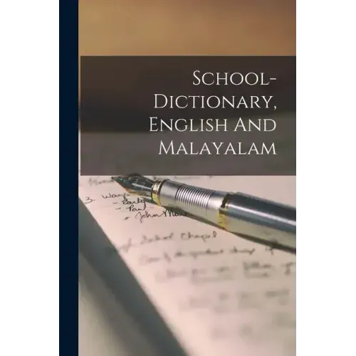 School-dictionary, English And Malayalam