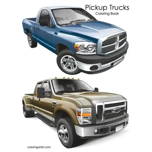 Pickup Trucks Coloring Book
