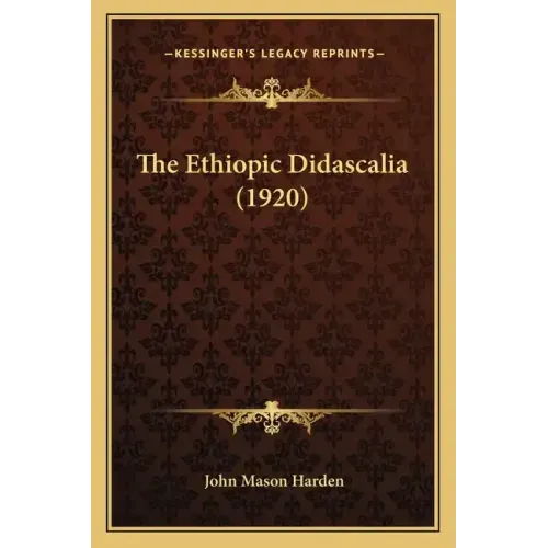 The Ethiopic Didascalia (1920)
