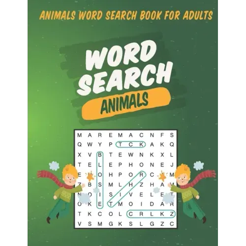 Animals Word Search Book For Adults: Large Print Puzzle For Adults & Seniors