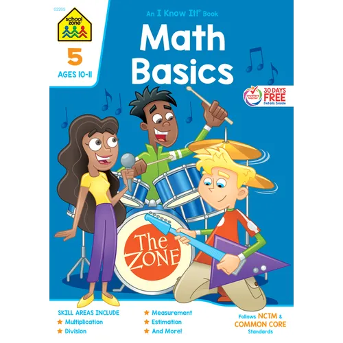 School Zone Math Basics Grade 5 Workbook