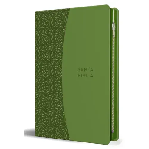 Biblia Reina Valera 1960 Tamaño Grande, Letra Grande Piel Verde Con Cremallera / Spanish Holy Bible Rvr 1960. Large Size, Large Print Green Leather wi